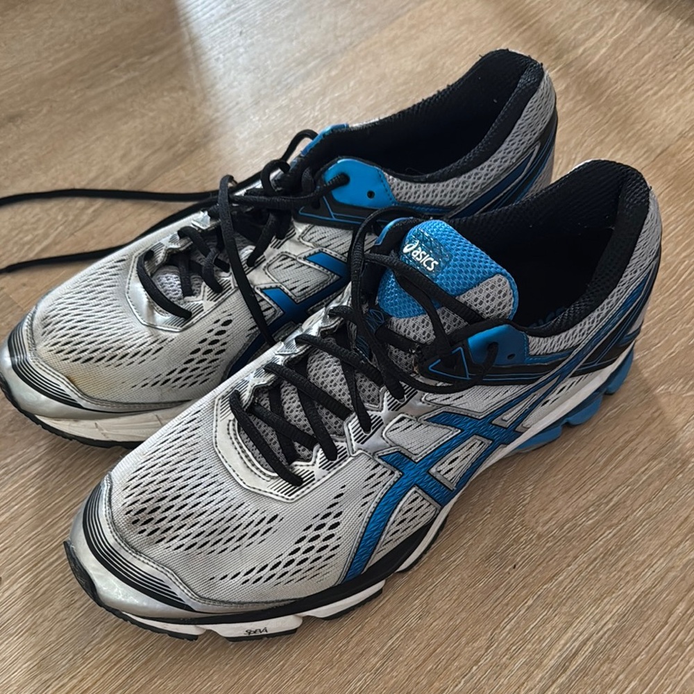 Asics Men's 12 GT1000 Shoes - Gray and Blue